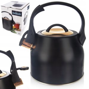 Czajnik na Gaz Indukcja z Gwizdkiem Pokrywką Czarny Solidny Trwały ORION 3L 3