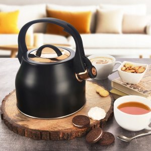 Czajnik na Gaz Indukcja z Gwizdkiem Pokrywką Czarny Solidny Trwały ORION 3L 4