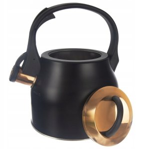 Czajnik na Gaz Indukcja z Gwizdkiem Pokrywką Czarny Solidny Trwały ORION 3L 5