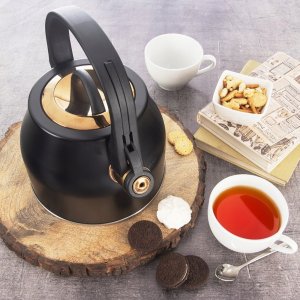 Czajnik na Gaz Indukcja z Gwizdkiem Pokrywką Czarny Solidny Trwały ORION 3L 6