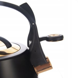 Czajnik na Gaz Indukcja z Gwizdkiem Pokrywką Czarny Solidny Trwały ORION 3L 8