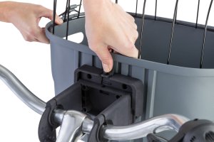 TRIXIE Universal bracket for Front Bicycle Basket, Bar mount, Black 3