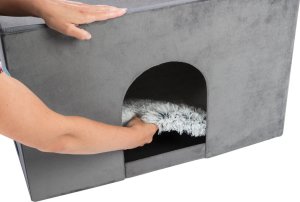 Trixie TRIXIE 38039, Cave pet bed, Indoor, Cat, Grey, Rectangular, Monochromatic 4