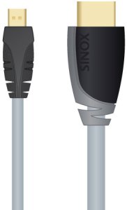 Sinox Plus+ - HDMI with Ethernet cable - micro HDMI (han) til HDMI (han) - 2 m 1