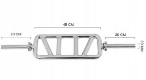 Gryf diagonalny do tricepsów 90cm 30mm 10kg 5