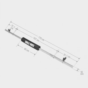 Gryf prosty 170cm + zaciski sprężynowe z osłoną 2