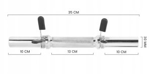 Zestaw gryfów do hantli 2 sztuki 35cm 30mm zaciski 2