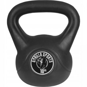 Kettlebell Gorilla Sports winylowy Różne rodzaje obciążenia w zestawie 2