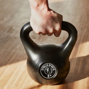 Kettlebell Gorilla Sports winylowy Różne rodzaje obciążenia w zestawie 3