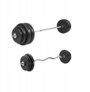 Ławka do wyciskania 6w1 biała + 2 sztangi winylowe regulowane (zestaw 130 kg 30mm) 5