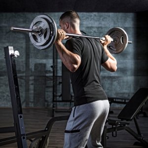 Ławka do wyciskania 3w1 biała + sztanga winylowa regulowana (zestaw 130 kg 30mm) 12