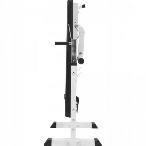 Ławka do wyciskania 3w1 biała + sztanga winylowa regulowana (zestaw 130 kg 30mm) 4