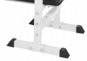 Ławka do wyciskania 3w1 biała + sztanga winylowa regulowana (zestaw 130 kg 30mm) 8