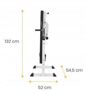 Ławka do wyciskania 3w1 biała + sztanga winylowa regulowana (zestaw 60 kg 30mm) 4