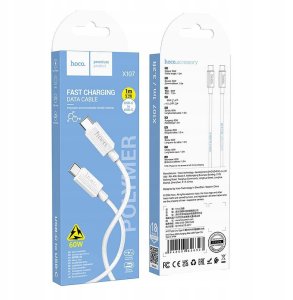 HOCO kabel Typ C do Typ C 3A 60W X107 1 m biały 2