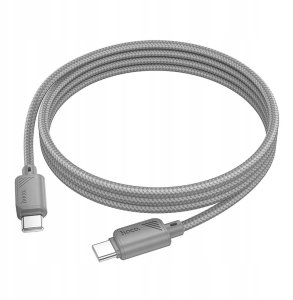 Kabel USB Hoco USB-C - USB-C 1 m Szary 2
