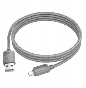 Kabel USB Hoco USB-A - microUSB 1 m Szary 2