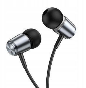 HOCO słuchawki przewodowe Jack 3,5 mm z mikrofonem M108 szare 7