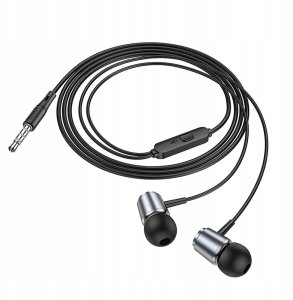 HOCO słuchawki przewodowe Jack 3,5 mm z mikrofonem M108 szare 8