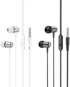 HOCO słuchawki przewodowe Jack 3,5 mm z mikrofonem M108 szare 9