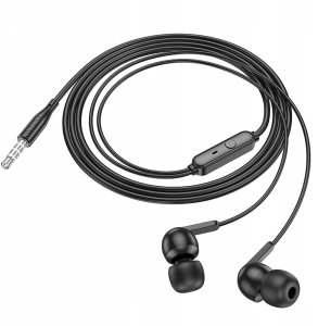HOCO słuchawki przewodowe Jack 3,5 mm z mikrofonem M124 białe 3