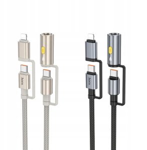HOCO kabel All-in-one Typ C / Lightning do Typ C / Zapalniczka samochodowa PD 3A 60W U138 1,2 m czarny 3