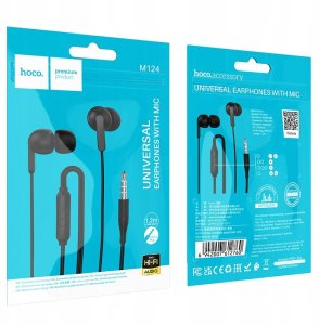 HOCO słuchawki przewodowe Jack 3,5 mm z mikrofonem M124 czarne 4