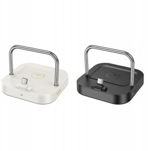 HOCO ładowarka biurkowa 2w1 Typ C + ładowanie bezprzewodowe 5W PD QC 3A 30W CQ16B czarna 5