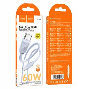 Kabel USB Hoco USB-C - USB-C 1 m Niebieski 5