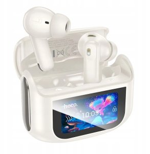 HOCO słuchawki bezprzewodowe bluetooth z ekranem dotykowym TWS ANC + ENC EQ21 białe 1