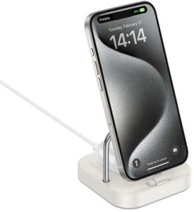 HOCO ładowarka biurkowa 2w1 Typ C + ładowanie bezprzewodowe 5W PD QC 3A 30W CQ16B biała 2