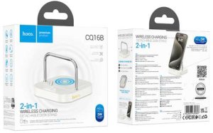 HOCO ładowarka biurkowa 2w1 Typ C + ładowanie bezprzewodowe 5W PD QC 3A 30W CQ16B biała 3