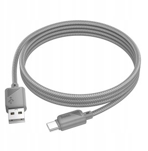 Kabel USB Hoco USB-A - USB-C 1 m Szary 2