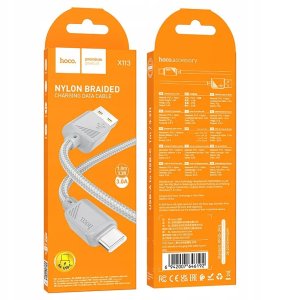 Kabel USB Hoco USB-A - USB-C 1 m Szary 4