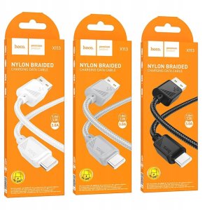 Kabel USB Hoco USB-A - USB-C 1 m Szary 5