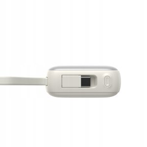 Powerbank Joyroom JR-PBF27 10000mAh 22.5W z wbudowanymi kablami USB-C i Lightning - biały 10