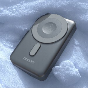 Powerbank Dudao K29 10000mAh PD 20W z MagSafe z metalową obudową, podstawką i wbudowanymi kablami USB-C/Lightning - szary 14