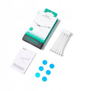 Opaska na kable Joyroom JR-ZS422 silikonowa, z magnesem, zestaw 6 sztuk - biała 3