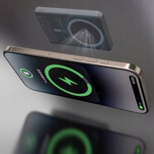 Powerbank Dudao K28 10000mAh PD 22.5W z MagSafe z metalową obudową i pierścieniem-podstawką - srebrny 5