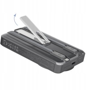 Powerbank Dudao K29 10000mAh PD 20W z MagSafe z metalową obudową, podstawką i wbudowanymi kablami USB-C/Lightning - srebrny 15