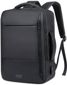 Chill Innovation Chill Voyage 17" PC Backpack, Black, City, Unisex, 43.2 cm (17"), Notebook compartment, Polyester 1