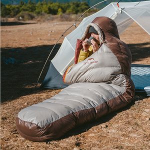Śpiwór Snowbird Duck Down 400 L CNK2550WS014 ciemny brąz NATUREHIKE 2