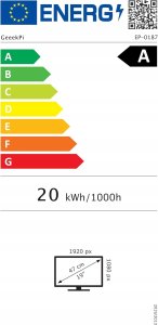 GeeekPi Przenośny monitor 18,5'' 1920x1080 IPS ekran dotykowy 120 Hz 1080p 3