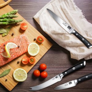 SHAN ZU 14-częściowy zestaw noży kuchennych z blokiem 5