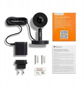 Netatmo Inteligentna kamera wewnętrzna 2K HDR 30 kl./s Zoom X16 2 karty SD 3
