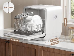 Zmywarka Midea Zmywarka stołowa na 3 komplety sterowanie dotykowe IOT 58dB nowa 4