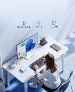 Komputer NiPoGi E2 mini komputer stacjonarny 16 GB DDR4 1024 GB Twin Lake N150 3