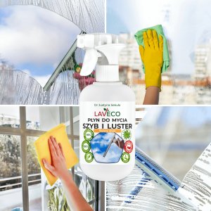 LAVECO Naturalny płyn do mycia szyb i luster 0,5 l 2