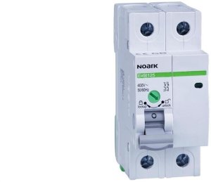 Rozłącznik izolacyjny 63A 2-biegunowy 2P (400V AC) 2-modułowy z blokadą OFF NOARK 1