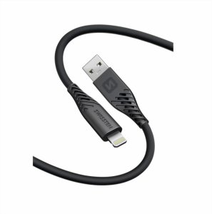 Kabel USB Swissten USB-A - Lightning 0.4 m Czarny (8595217487710) 2
